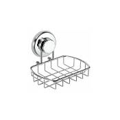 Accessoires - Porte-savon à ventouse super-vide - Support éponge en acier inoxydable massif pour salle de bain et cuisine (chromé)