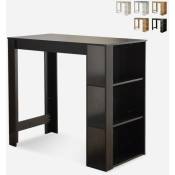 Ahd Amazing Home Design - Table haute moderne avec étagères pour bar et cuisine Charmes Couleur: Noir