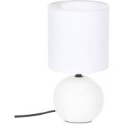 Atmosphera - Lampe céramique blanche H25 D, 13 x H, 25 cm Blanc