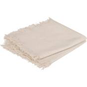 Atmosphera - Lot de 2 serviettes de table Maha blanc