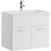 Badplaats - Meuble de salle de bain Montreal 01 60 cm Blanc Brillant - Armoire - Blanc avec façades brillantes