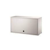 Caisson String® System / 1 porte relevable - L 78 x P 30 cm - String Furniture beige en bois