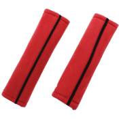 Carplus - 2 Fourreaux rouges de ceinture de securite - Rouge