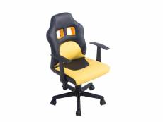 Contemporain chaise de bureau enfant gamme vaduz couleur noir jaune