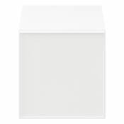 Cube de rangement avec porte blanche mate GoodHome Atomia H. 37 5 x L. 37 5 x P. 37 cm