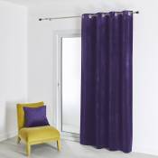 Homemaison - Rideau feutré en velours uni Violet 135x260 cm - Violet