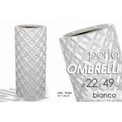 Iperbriko - Porte-parapluies en céramique blanche design cm 22 x 49 h