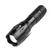 Lampe de poche à lumière forte à cinq vitesses avec zoom télescopique chargeant la lampe de poche en alliage d'aluminium
