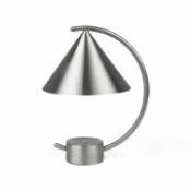Lampe sans fil Meridian / Métal - H 26 cm - Ferm Living gris en métal