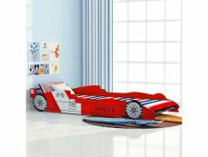 Lit enfant contemporain | lit voiture de course pour enfants 90 x 200 cm rouge