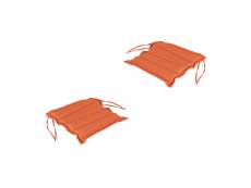 Lot de 2 coussins de siège standard orange,37x37x5 cm