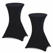 Lot de 2 housses noires pour table haute pliante 110 cm,aafgvc