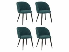 Lot de 4 chaises design "celeste" 81cm vert jade