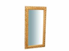 Miroir, long miroir mural rectangulaire, à accrocher au mur, horizontal et vertical, shabby chic, salle de bain, chambre à coucher, cadre finition or