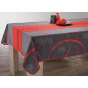Nappe anti-taches Ronde 160 cm - Astrid rouge