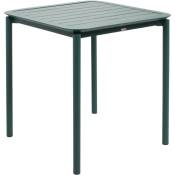 Oviala - Table carrée de terrasse (70x70cm) vert foncé