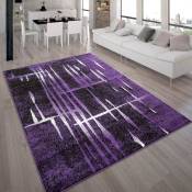 Paco Home - Tapis Design Moderne Poil Court Trendy Violet Crème Moucheté 120x170 cm
