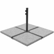 Plaque de poids carrée pour parasol Granit 25 kg Gris - Fimei