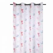 Rideau occultant petits chats - Rose - 140 x 260 cm