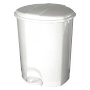 Rossignol - Poubelle à pédale en plastique blanc 7 litres - blanc