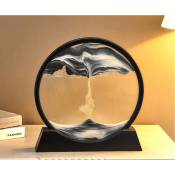 Sablier 3D Objet Decoratif en verre avec cadre rond