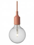 Suspension E27 / Silicone - Ampoule incluse - Muuto rose en plastique
