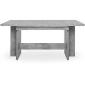 Table à rallonge en bois couleur ciment 160 cm - Ancona