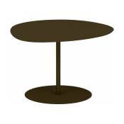 Table basse en acier mat bronze 40 cm Galet 01 - Matière