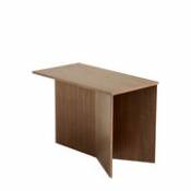 Table d'appoint Slit Wood / Oblong - 49,5 x 27,5 x H 35,5 cm / Bois - Hay bois naturel en bois