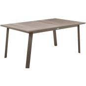 Table de jardin extensible Pavane en aluminium - Dimensions : Longueur 264 cm x Largeur 101 cm x Hauteur 76 cm. - Marron