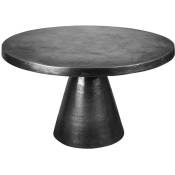 Table Passion - Table ronde Chloé noire 69x42 cm - Noir