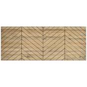 Tête de lit en bois massif de pin. Chevron. 150X60x1,8cm. - Effet Vintage
