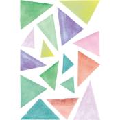 Un lot de stickers muraux triangles colorés autocollant sticker mural pour salon chambre d'enfant cuisine carrelage adulte ado