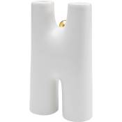 Vase monstre blanc et doré 16cm Kare Design