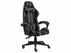 Vidaxl fauteuil de jeux vidéo noir et gris similicuir