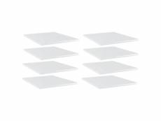 Vidaxl panneaux bibliothèque 8pcs blanc brillant 40x50x1,5cm