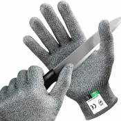 Vuszr - Une paire de gants anti-coupure grade 5, cuisine