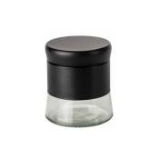Wenko - Pot de conservation en verre Boga, contenance 400 ml, boîte Black Outdoor Kitchen avec couvercle en plastique à visser en acier inoxydable et