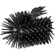 Wenko - Tête de brosse wc silicone de rechange avec brosse pour rebords, brosse wc noire, Silicone, ø 7,5 cm, noir - Noir