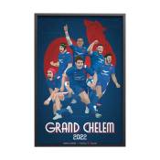 Affiche Rugby - XV de France Grand Chelem 2022 30x40 cm