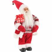 Baroni Home - Père Noël avec robe de velours classique
