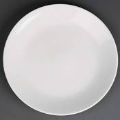Classique White Rim Assiette plate étroite. Dimensions: