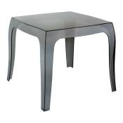 CLP - Table du salon élégant en table basse en plastique transparent différentes couleurs Couleur : Noir