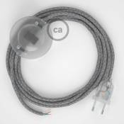Cordon pour lampadaire, câble RD65 Losange Bleu Steward 3 m. Choisissez la couleur de la fiche et de l'interrupteur Transparent