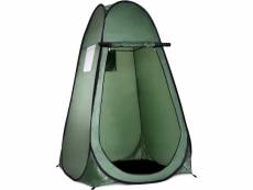 Costway pop up toilette avec une fenêtre,tente instantanée fait en polyester idéal pour camping,piscine,jardin-4 clous inclus-montage simple et transp