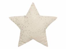 Coussin étoile à motifs métallisés 40 x 40 cm