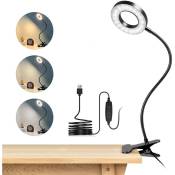 Ersandy - Lampe de Bureau à Pince 48 led Flexible