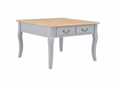 Esthetique tables basses et tables d'appoint serie antananarivo table basse gris 80 x 80 x 50 cm bois