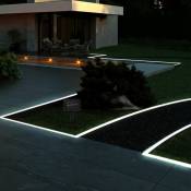 Guirlande lumineuse solaire à led Guirlande lumineuse solaire avec piquet enfichable led Stripe garden, noir, interrupteur, batterie rechargeable,
