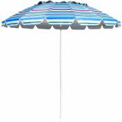 Helloshop26 - Parasol de plage inclinable 2,45 m protection